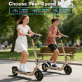thumbnail image 5 of 21Miles electric scooter adults, 350W scooter for adults, 19MPH e scooter,26Lbs Portable Foldable Scooter(Hold with one hand), 8.5" Solid Tires, Smart APP（21Miles/350W/19Mph/khaki）, 5 of 11