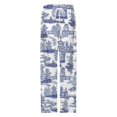 thumbnail image 4 of Blue Willow Ceramic Background Texture Pajama Pants Breathable with Pockets Pajamas For Lady Vintage Sleeping Pants Bedroom Homewear, 4 of 6