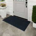 thumbnail image 6 of Mohawk Home Entry Recycled Rubber Non-Slip Indoor Outdoor Stoney Medallion Blue Oversize Doormat, 2' X 4', 6 of 8