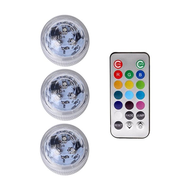 LED Floating Pool Lights, RGB Submersible Light, IP68 Waterproof Remote Controlled Underwater Lamp, Pool Accessories ,Easy to Install