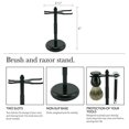 thumbnail image 3 of Deluxe Chrome Razor and Brush Stand. The Best Safety Razor Stand. This Will Prolong The Life of Your Shaving Brush Black, 3 of 3