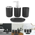 thumbnail image 5 of 4 Pieces ABS Bathroom Accessories Set Bath Ensemble Toothbrush Cup Toothbrush Holder Soap Dish Decor for Hotel, 5 of 7