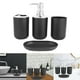 thumbnail image 5 of Juego de 4 accesorios de baño de plástico ABS, artículos de baño, cepillo de dientes, taza y jabón. Negro, 5 of 8