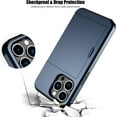 thumbnail image 2 of KOMI for iPhone 13 Pro Case with Card Holder[Store 5 Cards] Dual Layer Heavy Duty Shockproof iPhone 13 Pro Wallet Case with Hidden Card Slot Large Storage Case for iPhone 13 Pro (Blue), 2 of 5