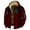 Wine, variant on Fall Winter Men's Hooded Long Sleeve Pocket Plus Size Sweatshirt Jacket