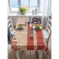 thumbnail image 3 of American Flag Vintage Rectangle Tablecloth, Farmhouse Baseball Blue Red Waterproof & StainResistant Tablecloth, Washable Oil-proof Table Cover for Dining/Party/Wedding/Camping/Buffet 60x84 In, 3 of 9