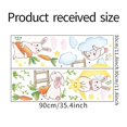 thumbnail image 5 of Un conjunto de pegatinas de pared de conejos, zanahorias, nubes y luna, calcomanías de pared para salas de estar, dormitorios, oficinas, decoración de pared, 5 of 5