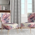 thumbnail image 2 of Designart "Pink And Purple Rose Design " Upholstered Floral & Botanical Accent Chair and Modern & Contemporary Arm Chair - Multiple Color & Pattern, 2 of 7