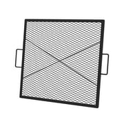 Only Fire 30'' Square x-marks Cooking Grate Fire Pit Grill Grate Alloy Steel for Outdoor Camping or Backyard