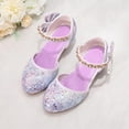 thumbnail image 2 of Gubotare Girls Heels Dress Shoes for Little Girls Heels Flower Girl Shoes for Wedding High Heels for Kids Girls Pageant Shoes for Girls (Purple,Big Kids 2.5), 2 of 8