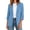 Blue, variant on Womens 3/4 Sleeve Blazer Lapel V Neck Button Down Jackets Casual Business Trendy Outwear With Pockets (S, Brown)