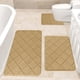 thumbnail image 4 of Juego de 3 alfombrillas de baño de espuma antideslizantes, suaves, absorbentes y de secado rápido para mayor seguridad y comodidad. Lavables a máquina. Gris oscuro. Aestivo | Caqui | AESTIVO, 4 of 7