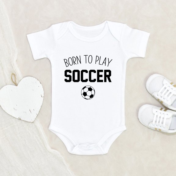 Newbabywishes - Cute Birthed To Play Soccer Baby Clothes for Boys and Girls - Sports Baby Clothing