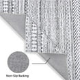 thumbnail image 6 of Homhougo 3 Ft Boho Round Rug, Moroccan Vintage Low-Pile Washable Rug with Non-Slip Backing, Accent Mat for Bedroom, Kitchen, Living Room, Laundry, Nursery, or Dining Room, Light Grey, 6 of 7