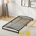 thumbnail image 4 of Jojoka Low Profile Metal Queen Bed Frame with Arch Head & Footboard – Heavy Duty, Noise-Free, Easy Assembly, No Box Spring Needed, 4 of 7