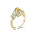 thumbnail image 4 of JewelersClub Citrine Ring Birthstone Jewelry – 0.45 Carat Citrine 14K Gold Plated Silver Ring Jewelry with White Diamond Accent – Gemstone Rings with Hypoallergenic 14K Gold Plated Silver Band, 4 of 4