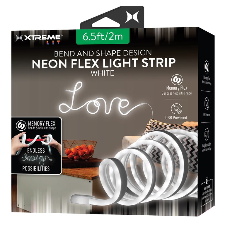 White Flexible LED Neon Strip Light 6.5 Feet photo 8