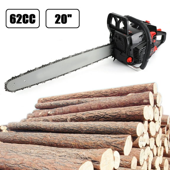 62CC 20 Inch Gas Chainsaws,2 Cycle Gasoline Chainsaw Gasoline Powered Handheld Cordless Petrol Gasoline Chain Saw Chainsaw for Farm, Garden and Ranch (Black)