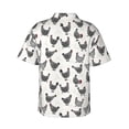 thumbnail image 3 of Daiia Funny Chicken Hawaiian Shirt for Men Gentle Cotton Regular Short Sleeve Casual-X-Large, 3 of 9