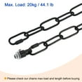 thumbnail image 5 of Uxcell 24" Long Hook Rings Connectors Pendant Light Fixture Chain Black 1 Set, 5 of 5
