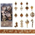 thumbnail image 6 of 30PC Christmas Ornament Set, 30-Piece Holiday Decorations, Assorted Shapes with Ribbons, Festive Tree Decor for Home, 6 of 9