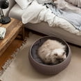 thumbnail image 2 of Keter by Curver Knit Cozy Resin Plastic Pet Bed for Small Dogs and Medium-Sized Cats, Sandy Beige, 2 of 5
