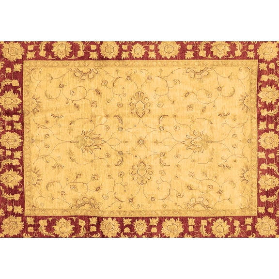 Ahgly Company Indoor Rectangle Oriental Brown Traditional Area Rugs, 5' x 7'