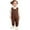Coffee, variant on FAIWAD Toddler Boys Girls Jumpsuit Sleeveless Zipper Button Up Overall Footless Solid Color Outfits