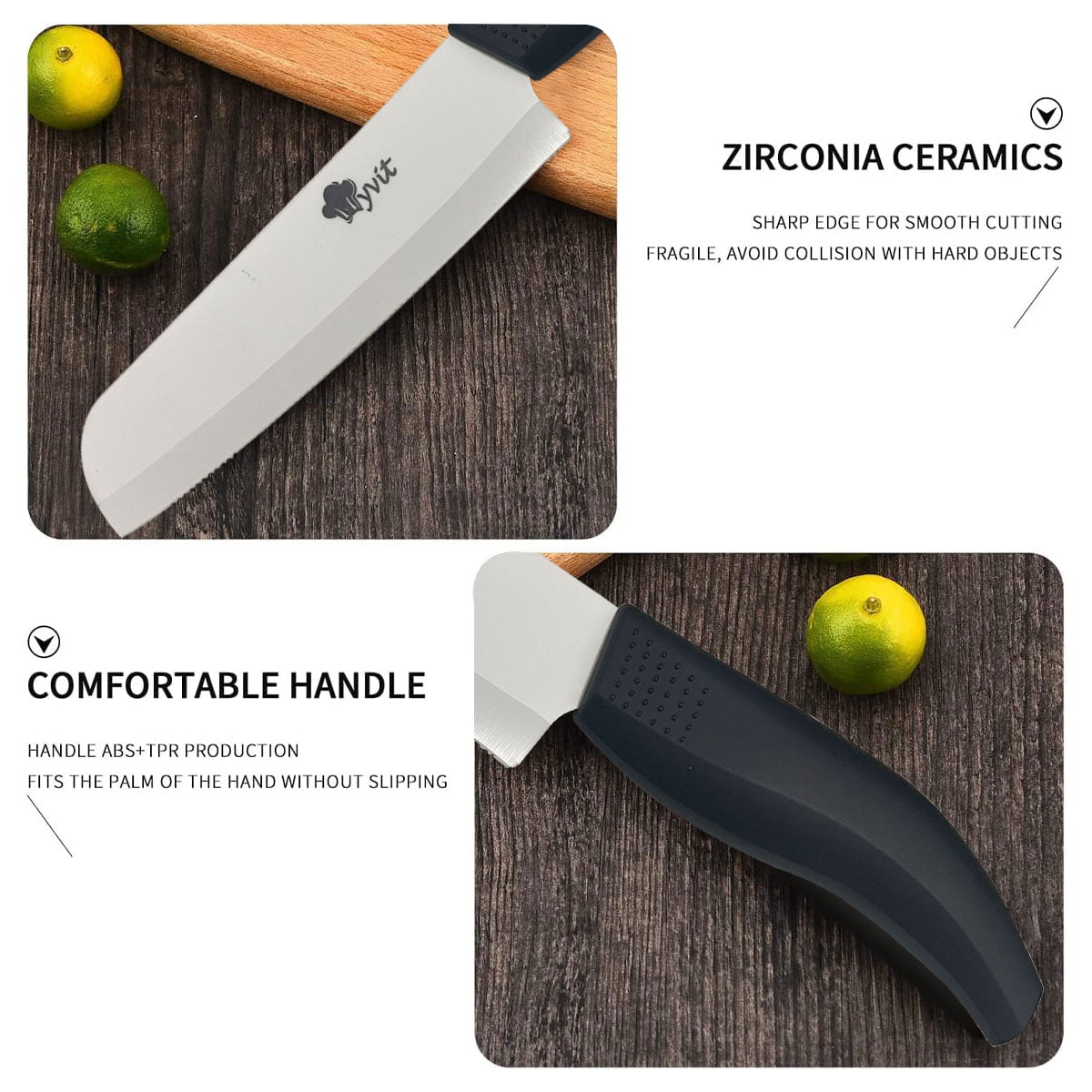 Cerahome Ceramic knife, Ceramic kitchen Knife Set with Sheath Super Sharp  Kitchen Knives 5inch Fruit Knife(Red)