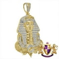 thumbnail image 2 of Mens Real Genuine Diamond Egyptian Pharaoh Eye of Ra Ankh Cross Custom Pendent Charm 2.35'', 2 of 8