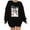 Black, variant on Patlollav Fall Winter Womens Hoodie Dress,Ladies Long-Sleeve Pocket Waist Sweatshirt Tops