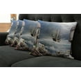 thumbnail image 5 of Ambesonne Ocean Throw Pillow Cover 4 Pack, Pirate Merchant Ship, 16", Pale Muave Beige, 5 of 5