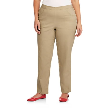 Just My Size Women's Plus-Size 2-Pocket Stretch Pull-On Pants - Walmart.com