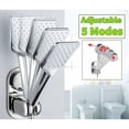 thumbnail image 2 of Hongchun Large Adsorbability Suction Cup Shower Holder, 5 Adjustable Angle Modes, Wall Mount Hand Shower Holder, White, 2 of 5