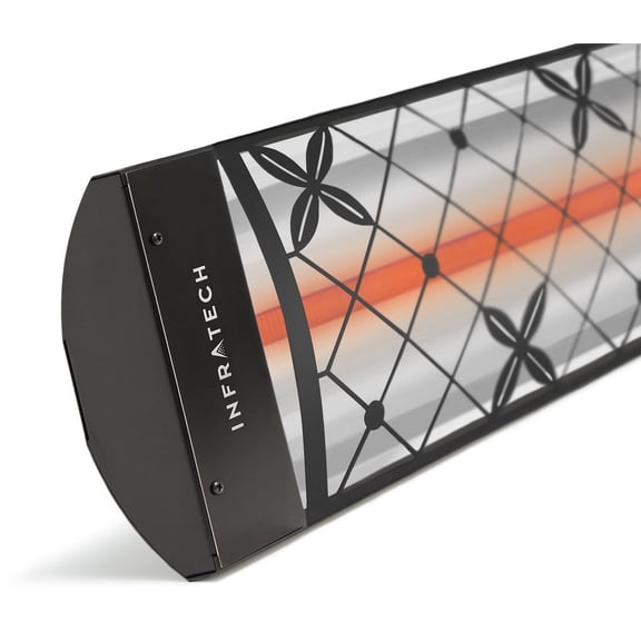Infratech C2024BL4 Single Element Heater with Black Traditional Motif