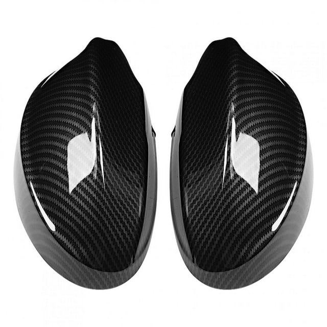 Left Right Kit Carbon Fiber Style Door Wing Mirror Protector Rearview Cover Fits for E90 05-07