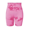 thumbnail image 6 of IWRICH Women's High Waist Workout Biker Shorts Gym Printed Seamless Cycling Scrunch Yoga Shorts Pink XL, 6 of 7