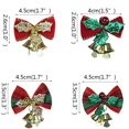 thumbnail image 3 of Mini pajarita para árbol de Navidad, decoración para boda, fiesta de Navidad, adorno de árbol de Navidad, lazo colorido con campanas pequeñas, 6 unids/lote, 3 of 4