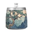 thumbnail image 7 of Yayeee Ashtray with Lid for Cigarette Smokeless Stainless Steel Home Ash Holder, Tree in The Mountains, 7 of 7