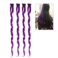 thumbnail image 4 of 12pcs Long Curly Hair Extend Purple Clip in Hair Extensions Hair Pieces Fashion Hairpieces (Random Color), 4 of 5
