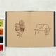 thumbnail image 2 of ColoMX Libro de bocetos artesanal con papel grueso para dibujar y garabatear, cubierta de Papel Kraft para artistas y estudiantes, cuaderno de pintura portátil, 2 of 7