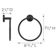 thumbnail image 2 of Design House Graz Wall Mount Towel Ring, Matte Black, 2 of 17