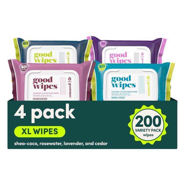 Toallitas desechables para glúteos Goodwipes extra grandes, 200 unidades