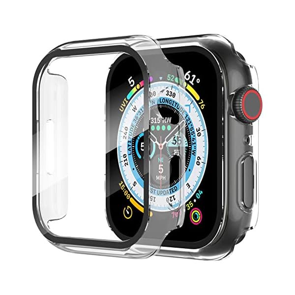 wonima44 Suoman 2-Pack for Apple Watch 40mm Screen Protector Case,for iWatch Series 6/5/4/Series SE/SE 2/SE 3 40mm Protection Cover All-Around Tempered Glass Screen Protector Case Ultra-Thin - Clear
