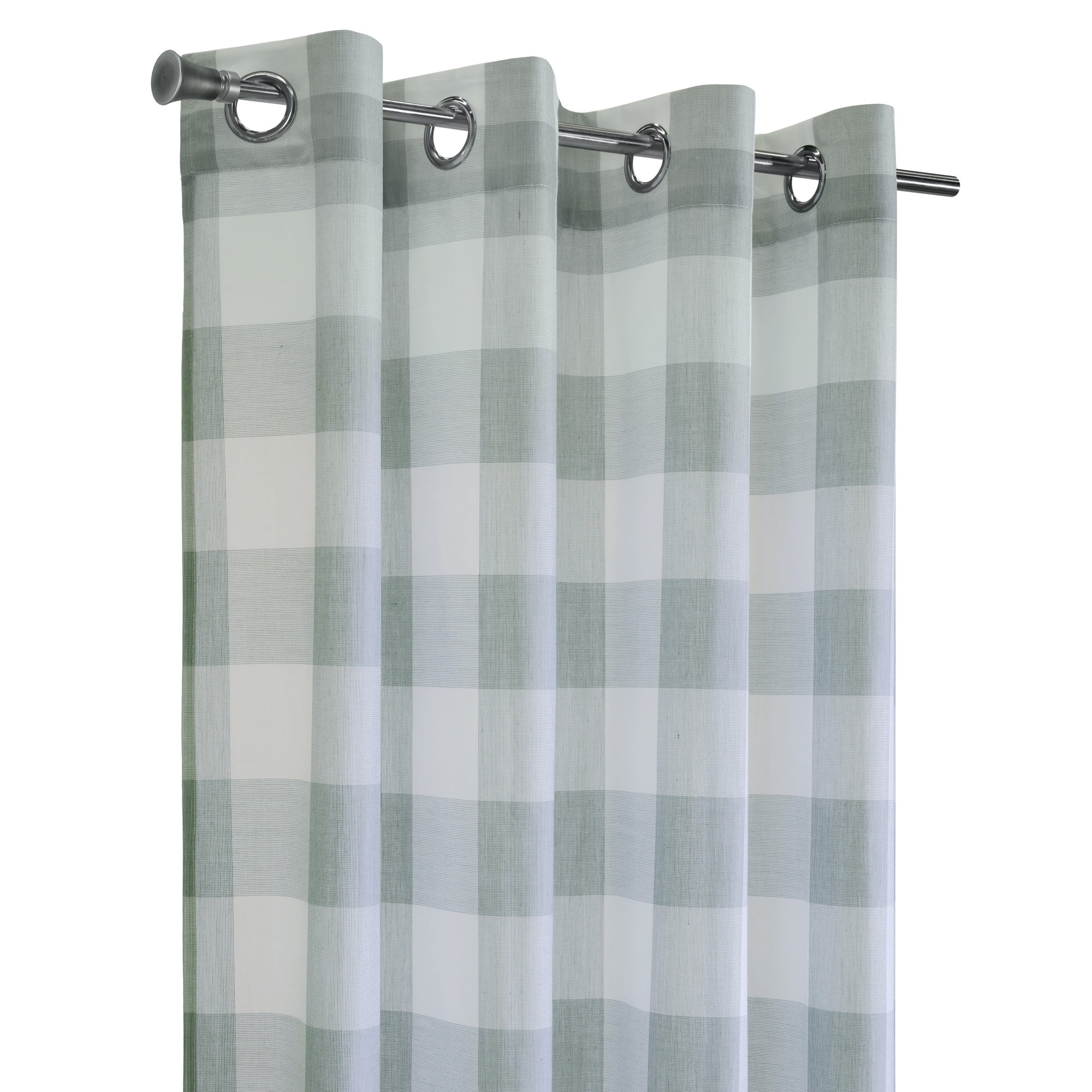 Loft Living Gianna Light Filtering Grommet Indoor Curtain 52 x 63 in Grey