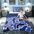 thumbnail image 2 of meiyoeat Navy Camouflage Dinosaur Twin Comforter Sets for Boys Girls Kids, Rustic Camouflage Animal Bedding Set, Blue, Blue Reversible, 2pcs, 1 Comforter and 1 Pillowcase, 2 of 5