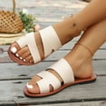 thumbnail image 6 of Viluyesy Womens Slides Sandals, Clip Toe Open Toe Slip-On Summer Trendy Casual Beach Slippers White 7, 6 of 9