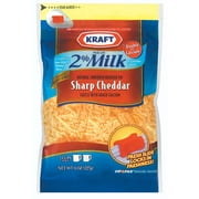 Kraft 2% Milk Sharp Cheddar Shredded Cheese, 8 Oz.