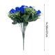 thumbnail image 3 of Ramo de rosas artificiales de seda sintética en jarrón | Centro de mesa floral artificial para decoración de mesa en el hogar | Decoración para fiestas de oficina con tallos de plástico, 3 of 6