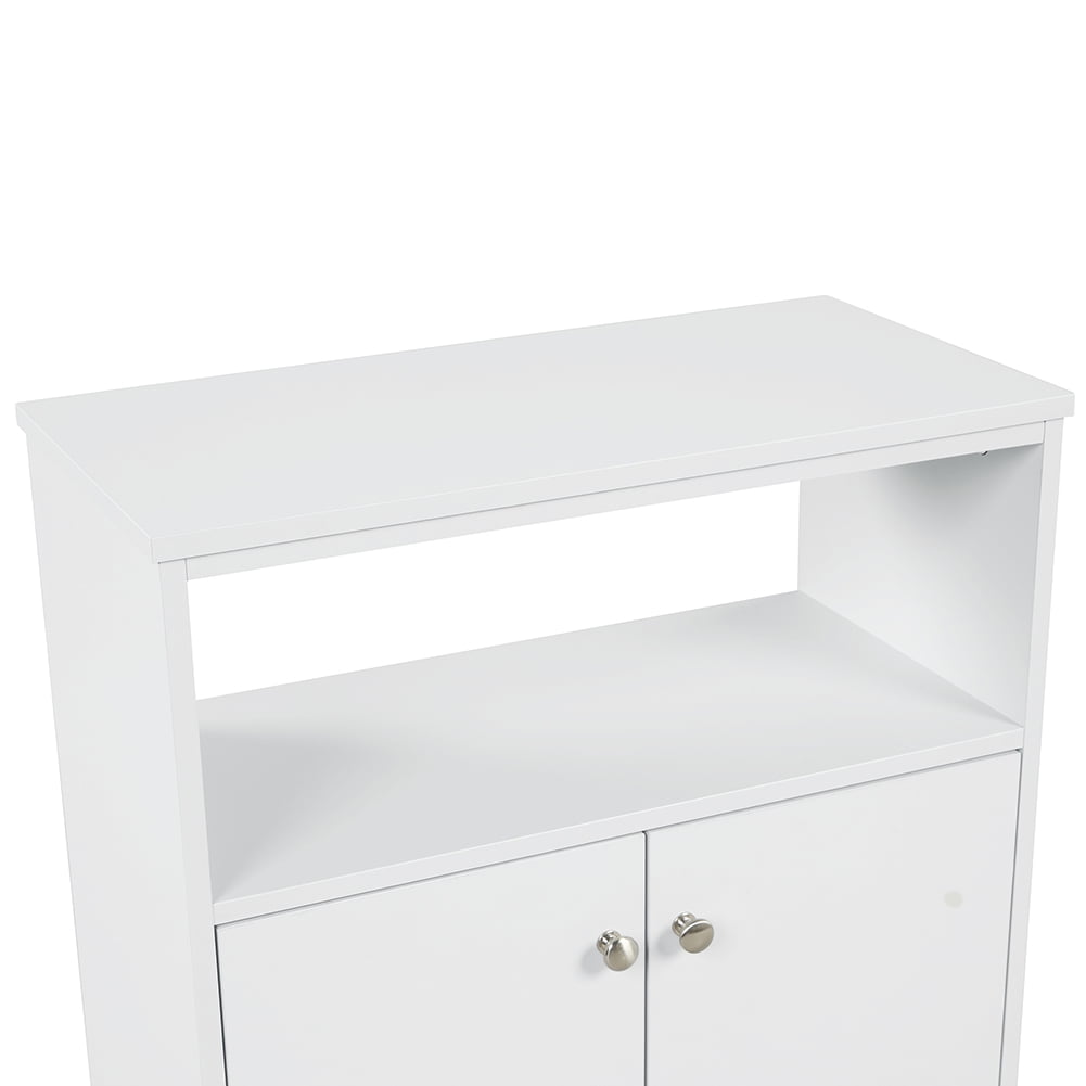 Kepooman Bathroom Storage Cabinet, Freestanding Floor Sideboard, Accent Cabinet with Adjustable Shelf, Industrial TV Console for Home Kitchen, White Kepooman Bathroom Storage Cabinet, Freestanding Floor Sideboard, Accent Cabinet with Adjustable Shelf, Industrial TV Console for Home Kitchen, White